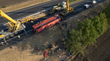 Il luogo dell'incidente (Foto LaPresse)