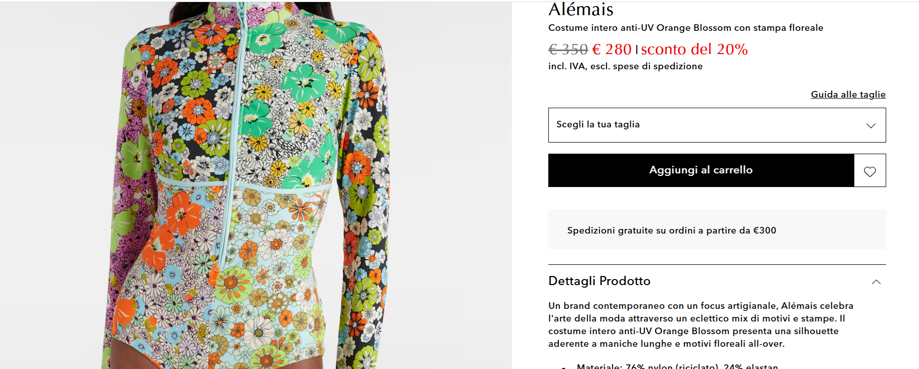 Modello Alémais sul sito Mytheresa
