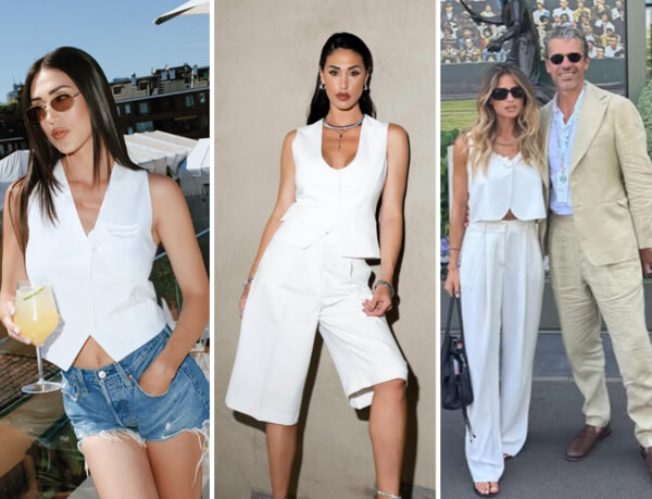 Cecilia Rodriguez con gilet e hot pants, Cecilia con 