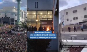 Proteste in Paris: Sofort zehn Milliarden – Feuer im Lycée in Saint-Étienne, Razzia in einer katholischen Schule in Marseille